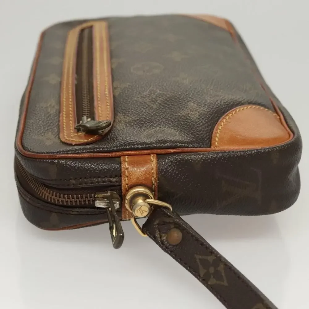 Louis Vuitton Monogram Marly Dragonne GM Clutch Bag Brown